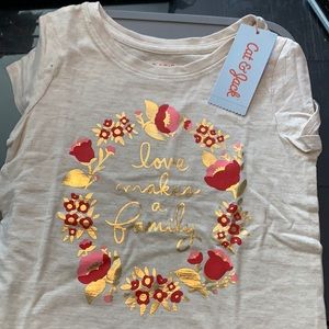 Cat & Jack Shirt- “Love Makes A Family” (Size 4T)